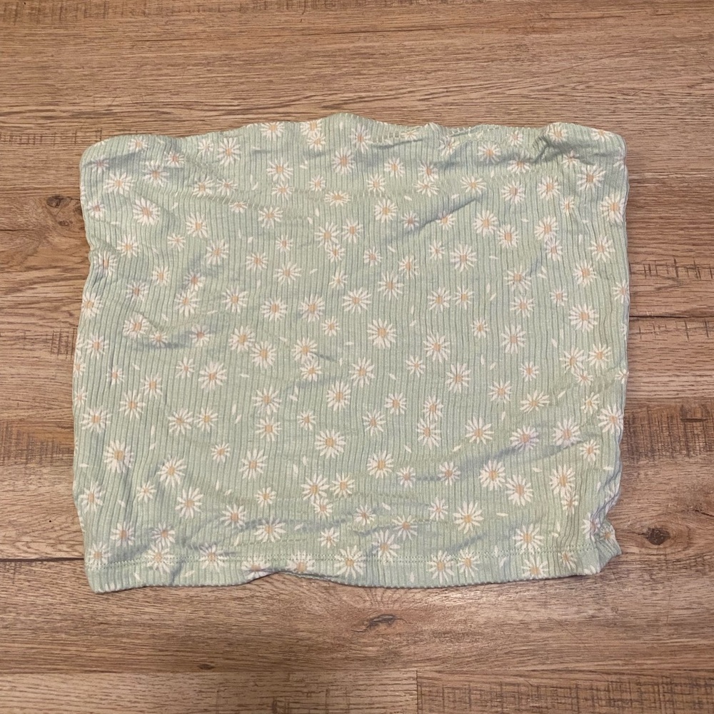 Green Floral American Eagle Tube Top